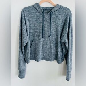 Nike Relaxed Blue Gray Cropped Hoodie Size M